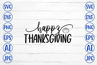 Happy Thanksgiving SVG Cut File SVG Syaman 