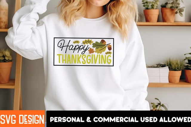 Happy Thanksgiving SVG Cut File,Happy Thanksgiving Sublimation PNG SVG BlackCatsMedia 