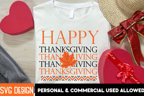 Happy Thanksgiving SVG Design, Happy Thanksgiving Sublimation PNG SVG BlackCatsMedia 