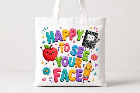 Happy To See Your Face PNG | Cute Teacher Back To School Digital Download SVG BillahCrafts 
