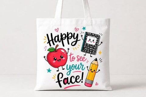 Happy to See Your Face PNG | Cute Teacher Back to School Digital Download SVG BillahCrafts 