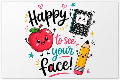 Happy to See Your Face PNG | Cute Teacher Back to School Digital Download SVG BillahCrafts 