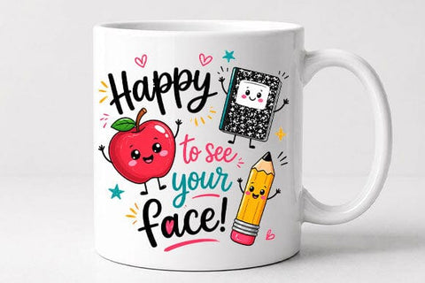 Happy to See Your Face PNG | Cute Teacher Back to School Digital Download SVG BillahCrafts 