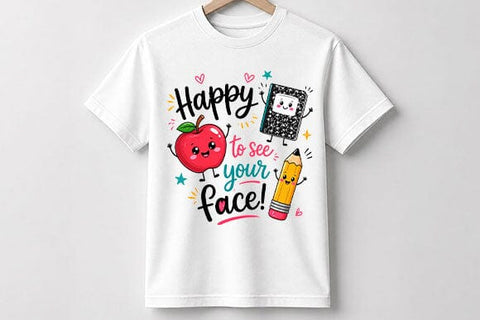 Happy to See Your Face PNG | Cute Teacher Back to School Digital Download SVG BillahCrafts 
