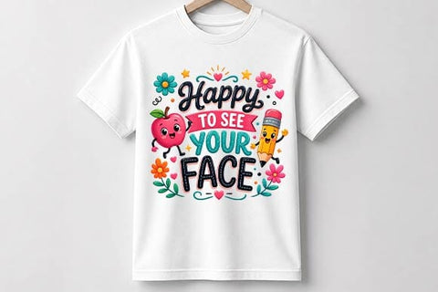 Happy To See Your Face PNG | Teacher Classroom Welcome Sublimation Design SVG BillahCrafts 