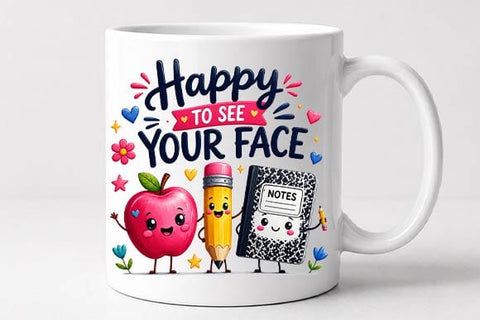 Happy To See Your Face PNG | Teacher Classroom Welcome Sublimation SVG BillahCrafts 