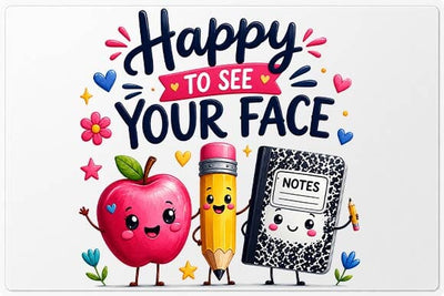 Happy To See Your Face PNG | Teacher Classroom Welcome Sublimation SVG BillahCrafts 