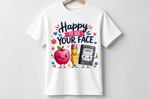 Happy To See Your Face PNG | Teacher Classroom Welcome Sublimation SVG BillahCrafts 