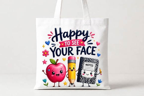 Happy To See Your Face PNG | Teacher Classroom Welcome Sublimation SVG BillahCrafts 