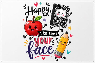 Happy to See Your Face Teacher PNG | Classroom Welcome Sublimation Design SVG BillahCrafts 