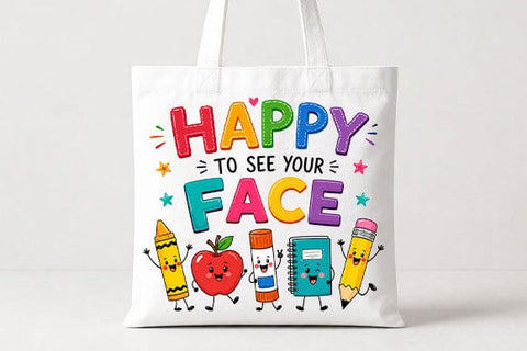 Happy to See Your Face Teacher PNG | Classroom Welcome Sublimation Design SVG BillahCrafts 