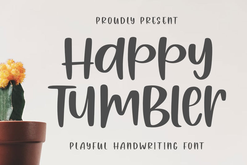 Happy Tumbler - Playful Handwriting Font Masyafi Studio 