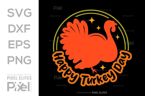 Happy Turkey Day SVG Funny Turkey Gobble Vector Design Bundle Thanksgiving Quote PET 00911 SVG ETC Craft 