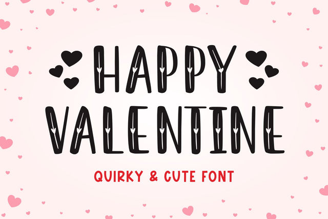 Happy Valentine Font Mozarella 