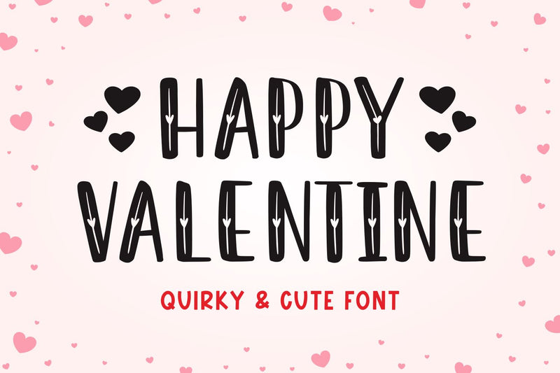 Happy Valentine Font Mozarella 