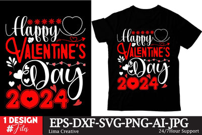 Happy Valentines Day 2024 SVG Cut File, Valentine's Day Sublimation ,Happy Valentine's Day T-shirt Design,Valentine's Day Clip Art,Valentine's Day Silhoutee,Valentine's Day Sublimation Bundle, SVG Insomnia Std 