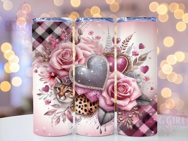 Happy Valentines Day 20oz Tumbler Wrap Sublimation Design, Straight Tapered Tumbler Wrap, Valentines Heart Tumbler Png, Instant Digital Download Sublimation SvggirlplusArt 