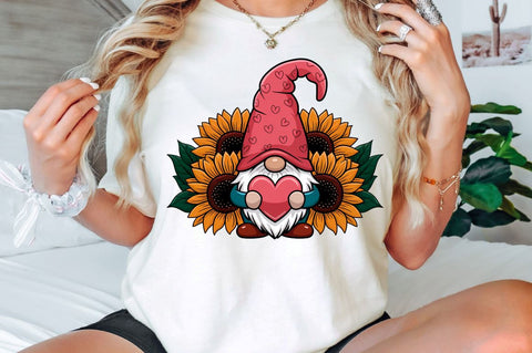 Happy Valentine's Day Gnome Sublimation Design SVG Regulrcrative 