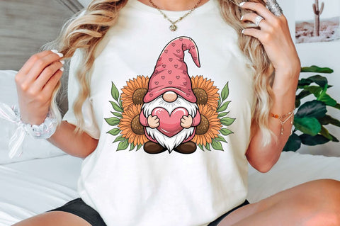 Happy Valentine's Day Gnome Sublimation Design SVG Regulrcrative 