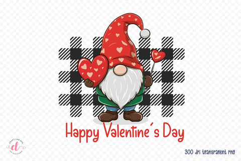 Happy Valentines Day Gnomes Sublimation Sublimation CraftLabSVG 