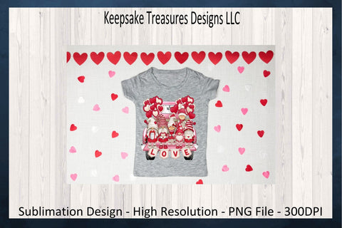 Happy Valentine's Day, Love Gnome Truck PNG, Sublimation Valentines Mug Design, Valentine Home Decor PNG, Digital Download, Valentine Cards Sublimation Keepsake Treasures Designs LLC. 