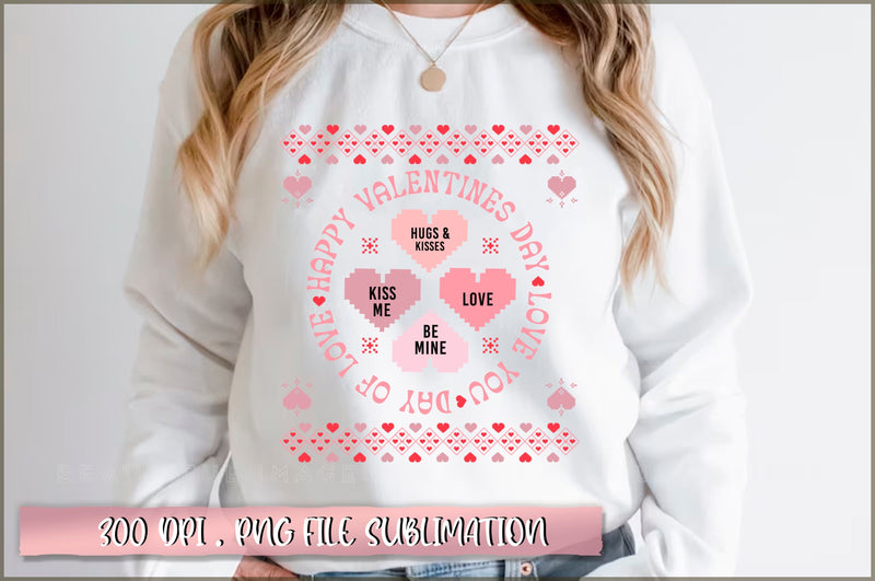 Happy valentines day love you, day of love hugs & kisses, love, be mine, kiss me Sublimation Sublimation Shetara Begum 