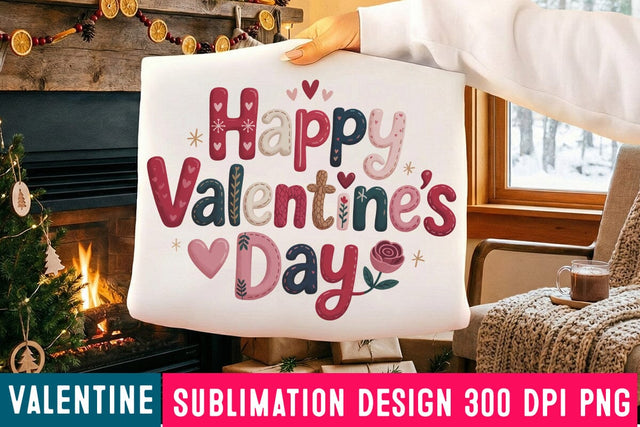Happy Valentine's Day Sublimation Design SVG BlackCatsMedia 