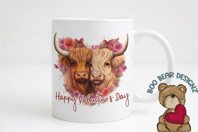 Happy Valentine's Day Sublimation Sublimation Boo Bear Designz 