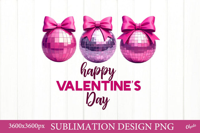 Happy Valentine’s Day Sublimation. Tshirt Disco Ball PNG Sublimation Olga Terlyanskaya 