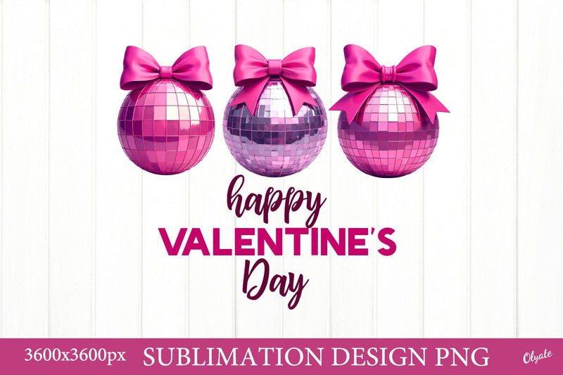 Happy Valentine’s Day Sublimation. Tshirt Disco Ball PNG Sublimation Olga Terlyanskaya 