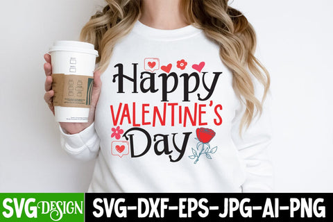 Happy Valentine's Day SVG Cut File, Happy Valentine's Day Sublimation Design PNG , Valentine's Day SVG Cut File,Happy Valentine's Day SVG ,Valentine SVG Bundle, Love SVG Bundle SVG BlackCatsMedia 