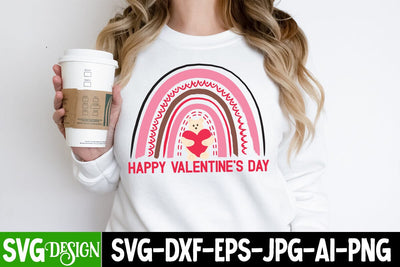 Happy Valentine's Day SVG Cut File, Happy Valentine's Day SVGs , Happy Valentine's Day SVG Bundle, Happy Valentine's Day Sublimation PNG SVG BlackCatsMedia 