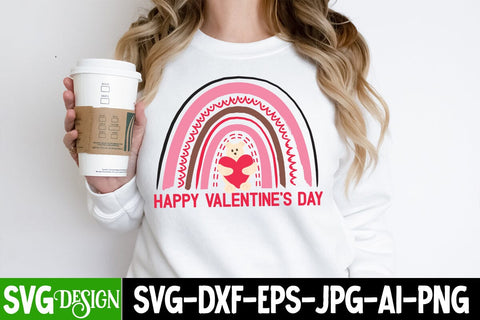 Happy Valentine's Day SVG Cut File, Happy Valentine's Day SVGs , Happy Valentine's Day SVG Bundle, Happy Valentine's Day Sublimation PNG SVG BlackCatsMedia 