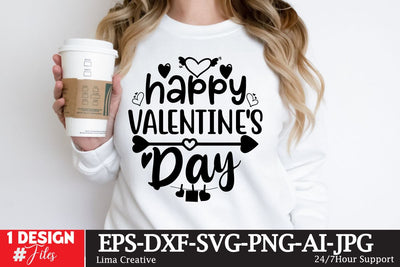 Happy Valentines Day SVG Cut File, Valentine's Day T-shirt Design,Happy Valentine's Day ,Valentine's Day Sublimation SVG Insomnia Std 