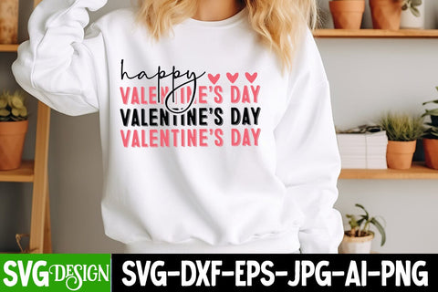 Happy Valentine’s Day SVG Design, Happy Valentine’s Day Design,Valentine's Day SVG Design,Valentine Shirt Design,Valentine's Day Quotes SVG BlackCatsMedia 