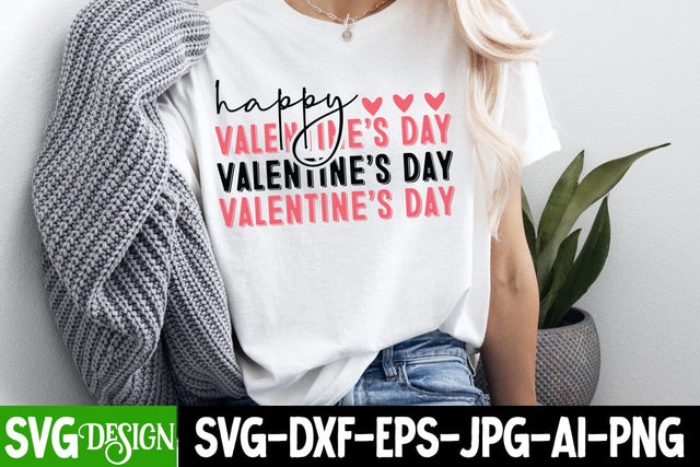 Happy Valentine’s Day SVG Design, Happy Valentine’s Day Design,Valentine's Day SVG Design,Valentine Shirt Design,Valentine's Day Quotes SVG BlackCatsMedia 