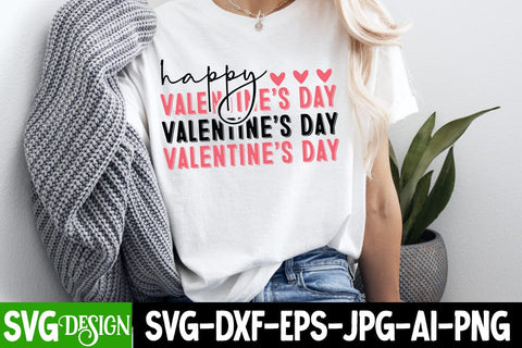 Happy Valentine’s Day SVG Design, Happy Valentine’s Day Design,Valentine's Day SVG Design,Valentine Shirt Design,Valentine's Day Quotes SVG BlackCatsMedia 
