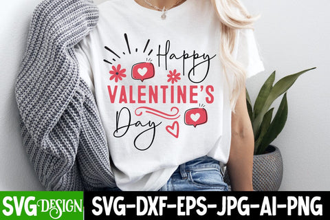 Happy Valentine’s Day SVG Design, Happy Valentine’s Day Design,Valentine's Day SVG Design,Valentine Shirt Design,Valentine's Day Quotes SVG BlackCatsMedia 