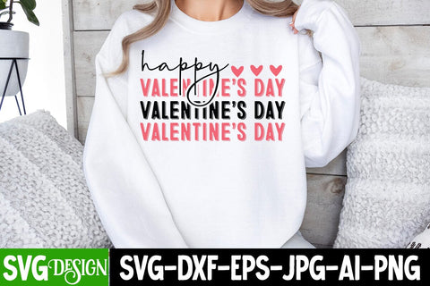 Happy Valentine’s Day SVG Design, Happy Valentine’s Day Design,Valentine's Day SVG Design,Valentine Shirt Design,Valentine's Day Quotes SVG BlackCatsMedia 