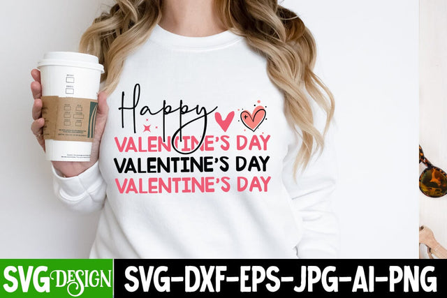 Happy Valentine’s Day SVG Design, Happy Valentine's Day SVG ,Valentine SVG ,Valentine's Day Sublimation PNG,Valentine's Day Round Sign SVG, Love SVG Design SVG BlackCatsMedia 