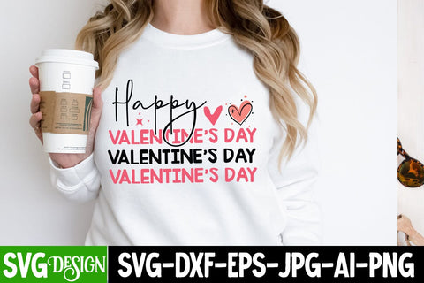 Happy Valentine’s Day SVG Design, Happy Valentine's Day SVG ,Valentine SVG ,Valentine's Day Sublimation PNG,Valentine's Day Round Sign SVG, Love SVG Design SVG BlackCatsMedia 