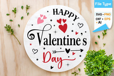 Happy Valentine's Day SVG Design, Valentine Sing SVG Design, Valentine SVG Design, SVGs,Quotes and Sayings,Food & Drink,On Sale, Print & Cut SVG DesignPlante 503 