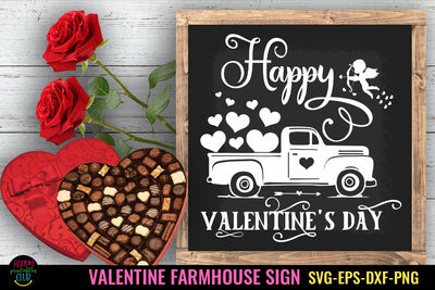 Happy Valentines Day SVG I Farmhouse Valentine Sign SVG SVG Happy Printables Club 
