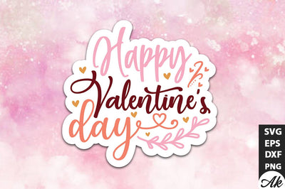Happy Valentine's day SVG Stickers SVG akazaddesign 