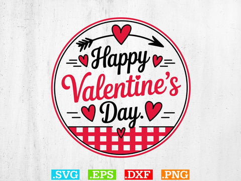 Happy Valentine’s Day SVG, Valentines Wall Art Svg, Holiday Ornament Svg SVG Creativeart88 