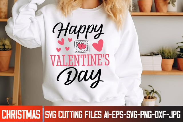Happy Valentine’s Day Valentine's Day SVG Cut File,Happy Valentine's Day SVG ,Valentine SVGc SVG BlackCatsMedia 