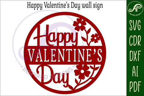 Happy Valentines day wall sign, SVG file. SVG APInspireddesigns 