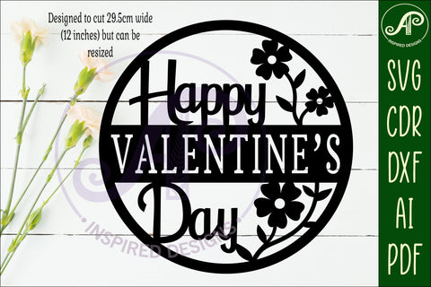 Happy Valentines day wall sign, SVG file. SVG APInspireddesigns 