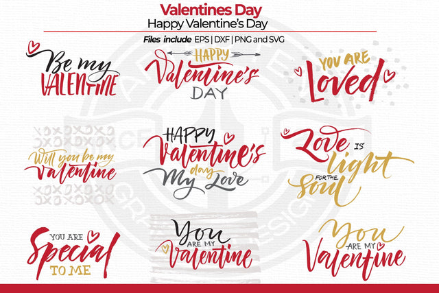 Happy Valentine's Wording SVG AfterTenDesign 