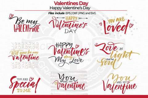 Happy Valentine's Wording SVG AfterTenDesign 